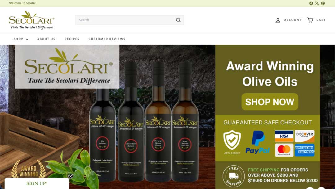 Secolari Artisan Oils & Vinegars